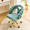 Green, variant on Pawverly Modern Tufted Accent Chair with Wheels, Adjustable Velvet Task Chair for Home Office Salon Bedroom Study Corner, Gold Casters Beige