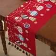 thumbnail image 4 of Fzsteel Christmas Table Runner Cover 13.8x63.0 Inches American Vintage Holiday Dining Room Kitchen Party Festive Long Cloth Banner Home Decor Accent, 4 of 6