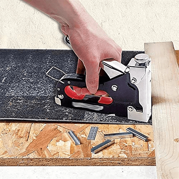 Agrafeuse Construction 3 En 1 – SODIAL, Avec 1000 Agrafes, Pour Bois, Tissu Et Isolation