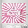 thumbnail image 1 of Nancy Tapestry, Popular Women`s Name Illustration with Retro Style Elements Pink and White, Fabric Wall Hanging Decor for Bedroom Living Room Dorm, 5 Sizes, Pale Pink and White, by Ambesonne, 1 of 1