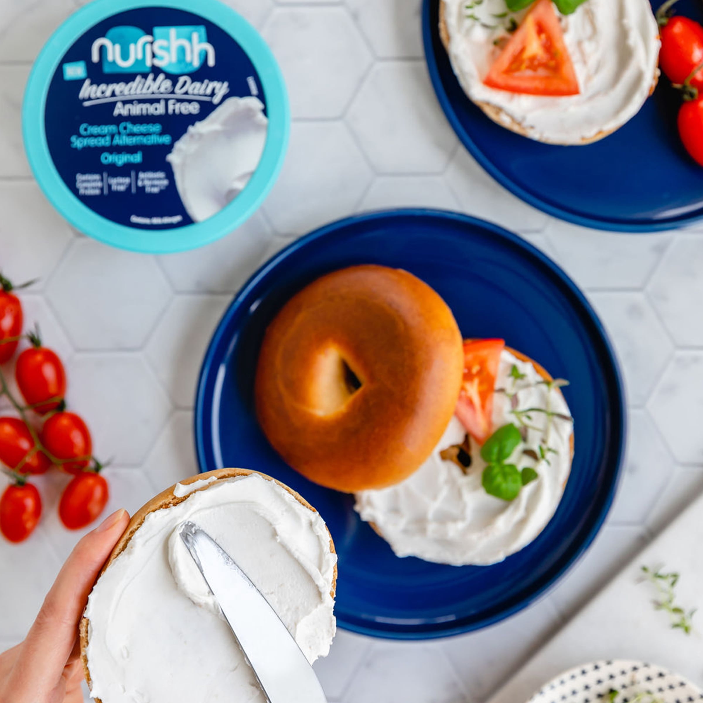 Nurishh Lactose Free Cream Cheese Alternative Spreadable Original, 6.5 oz. Tub, Refrigerated