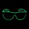 thumbnail image 2 of Light up El Wire Neon Rave Glasses Glow Flashing LED Sunglasses Costumes For Party, EDM, Halloween, 2 of 4