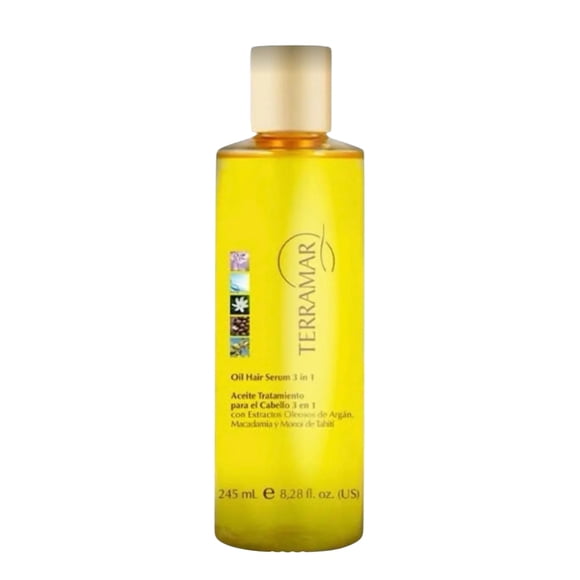 Aceite Macadamia 3 en 1 para el Cabello, 245 ml, Tratamiento Nutritivo con Extractos Naturales, Dorado