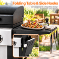 thumbnail image 3 of Syngar 4 Burner Bbq Gas Grill, Propane Gas Grill with Foldable Side Table, 40000 Btu, Stainless Steel, 426 Sq. in. Grilling Area, Bottle Opener, 3 of 8