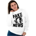 thumbnail image 4 of Fake News Legend Bigfoot Sasquatch Unisex Plus Fleece Graphic Sweatshirt Brisco Brands 3X, 4 of 5