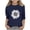 Navy, variant on jobturf Shirts for Girls Trendy Flower Graphic Tees Casual Lightweight Summer Blouses Comfy Loose 3/4 Sleeve Tops Size 3-12 Years