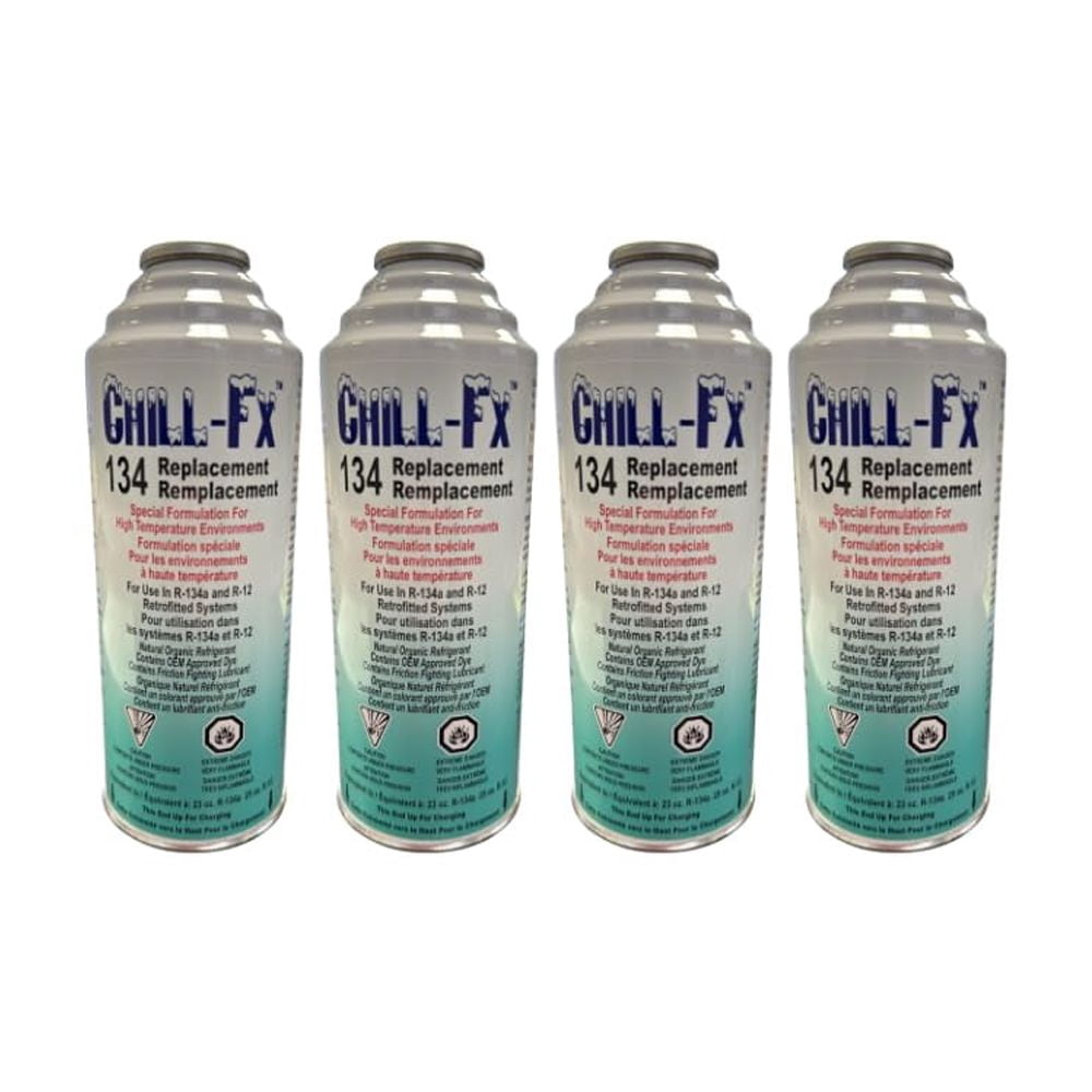 134A AC Replacement Refrigerant – High Temp Formula for R134A & R12 Systems with Lubricant & Seal – 8oz (Pack of 1)
