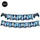 thumbnail image 3 of Juego de suministros para fiestas de videojuegos, decoración para fiesta de cumpleaños de bebé niño, telón de fondo para juegos de feliz cumpleaños, cubiertas para mesas de juego, globos para jugadore, 3 of 5