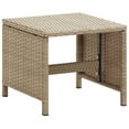 thumbnail image 2 of vidaXL Garden Stools 2 pcs with Cushions Poly Rattan Beige, 2 of 5