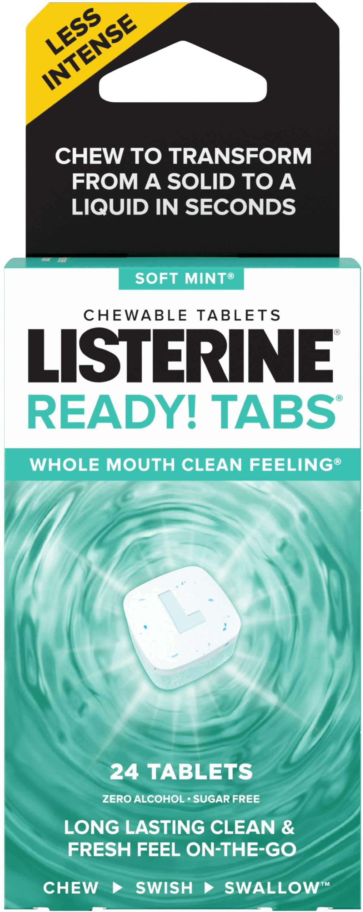 Listerine Ready! Tabs Chewable Tablets, Sugar & AlcoholFree, Soft