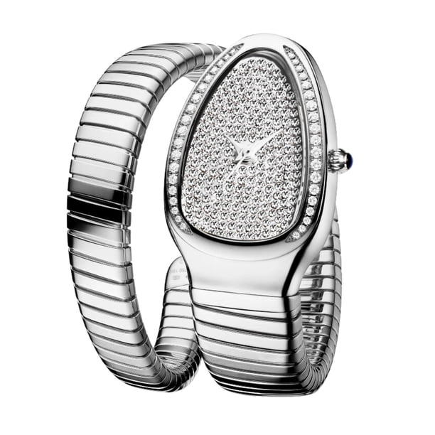 Reloj de mujer de moda único con forma de serpiente y estilo de cabeza de serpiente