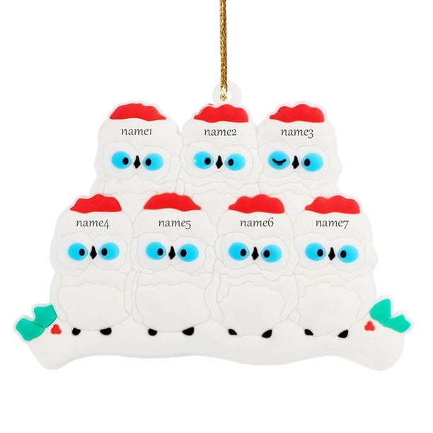 De Búho Para Árbol De Navidad 2021 Con Cordón Familia De 44599 Colgante De Bendición Manuscrita Diy Regalo Para Amigos O Familiares Advancent HA039938-06