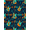 Teal Orange Navy, Pattern 2, variant on ODIKA Music Cd Circle Musical Instrument Piano Guitar Note Disc Shape Non-Slip Flatwoven for Living Room, Under Sectional, Family