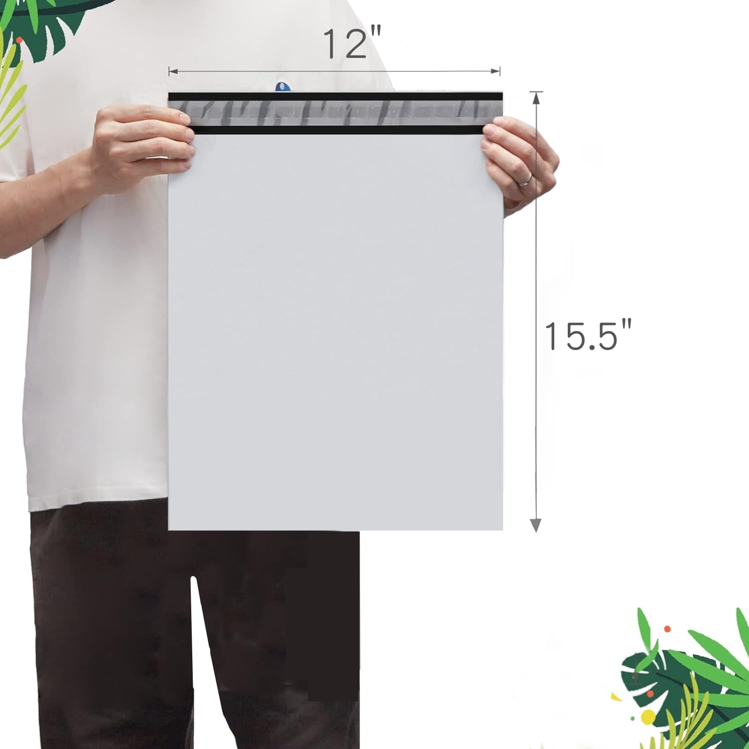 FungLam Poly Mailers 12"x15.5", 500 Pack Large Waterproof Poly Bags for Shipping, Self Sealing Plastic Mailing Bags, Shipping Bags for Clothes