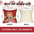 thumbnail image 2 of Merry Christmas Gingerbread Man Decorative Throw Pillow Covers 18x18 Set of 4, Xmas Peppermint Candy Polka Dot Stripe Red Cushion Case Decor, Holly Jolly Winter Holiday Home Decoration for Sofa, 2 of 6