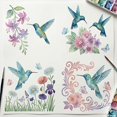 thumbnail image 3 of 4PCS Border Stencil Craft Paint Template Plastic Stencils Reusable Floral Corner Hummingbird Design for Wood Wall Canvas Floor DIY Art Decor,N-4PCS, 3 of 6