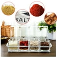 thumbnail image 6 of Clear Seasoning Box,V-Resourcing 4 Pieces Clear Seasoning Storage Container for Spice Salt Sugar Cruet,Condiment Jars with Spoons, 6 of 8