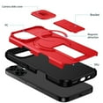 thumbnail image 4 of Case for iPhone 16 Plus 6.7" with Invisible Fold Holder Stand, Magnetic Wireless Charging,Sliding camera casing,Shockproof Dropproof Tough Rugged Protective Case Cover,Red,For iPhone 16 Plus, 4 of 10