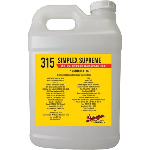 Schaeffer Manufacturing Co. 0315-003S Simplex Supreme Tractor Hydraulic Fluid, 2.5-Gallon Bottle