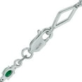 thumbnail image 4 of SZUL Women's Emerald and Natural Diamond Star Link Bracelet in .925 Sterling Silver, 4 of 7