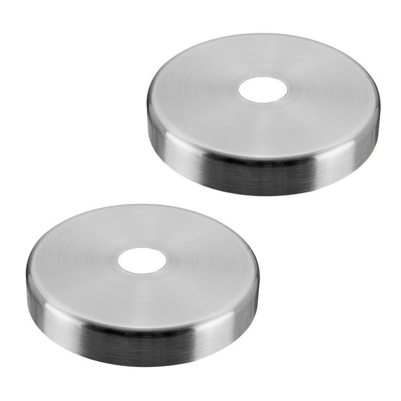 Aspen Creative 21506-22 Brushed Nickel Contemporary Chandelier Fixture Canopy, 5-1/8" Diameter, 1" Center Hole 2 Sets/Pack