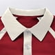 thumbnail image 4 of Blusa y camisa de manga corta con cuello vuelto para hombre, de algodón, con botones, informal, de color liso y bloques de color, con mangas raglán, 4 of 5