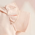 thumbnail image 6 of Newborn Girls One Piece Romper Cute Comfy Onesies With Bow Shorts & Headband Short Sleeve Crew Neck Jumpsuit (9-12 Months, Blue), 6 of 8