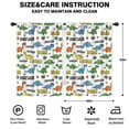 thumbnail image 2 of Blackout Kids Curtains,White Cartoon Roar Dinosaurs Pattern Childrens Insulated Curtains Set Of 2,Bedroom Essentials,Toddler Room Decor 42"x63", 2 of 5