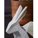 thumbnail image 4 of Estatua Estatuilla Conejo Escultura Animal Decoración Moderna Conejo Arthome Resina 15cm JAMW Sencillez, 4 of 4