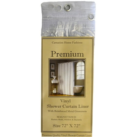 Super Clear Standard Size 4 Gauge Magnetized Shower Curtain Liner Super Clear Standard Size 4 Gauge Magnetized Shower Curtain Liner Made With Mold Mildew And Bacteria Resistant Vinyl Com