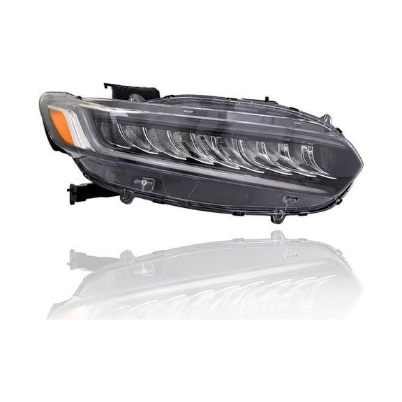 Headlight Assembly - Compatible/Replacement for '21-22 Honda Accord Sedan Sport/SE - LED, Black Interior - Right Hand - Passenger - 33100TVAA41