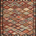 thumbnail image 1 of Ahgly Company Machine Washable Indoor Square Contemporary Saffron Red Area Rugs, 5' Square, 1 of 7