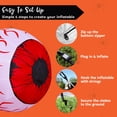 thumbnail image 5 of Joyfy 2 Pack Halloween Inflatable Huge Red Eyeballs with Build-in LEDs Halloween Blow up Yard Decorations,3 FT Diameter, 5 of 7