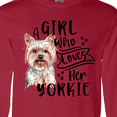 thumbnail image 4 of Inktastic A Girl Who Loves Her Yorkie Long Sleeve T-Shirt, 4 of 5