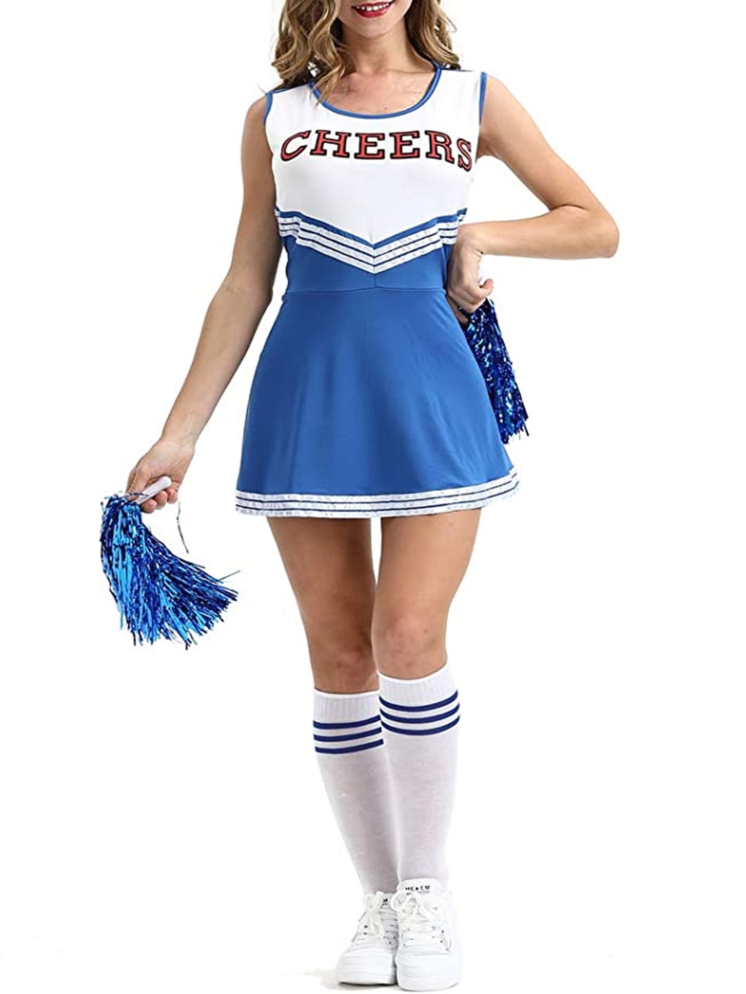 Women Cheerleader Costumes Fancy Dress Schoolgirl Musical Cheer Uniform