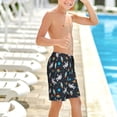 thumbnail image 6 of Cauagu Space Print Swim Trunks for Men,Youth Boys Swim Shorts Compression Liner Beach Shorts Boys' Swimming Shorts 7-20 Years Bathing Suit-X-Large, 6 of 7