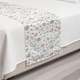 thumbnail image 2 of Fruit Bed Runner, Soft Watermelon Pears Herbs Leaves Feathers Cucumber Juice Shake Apple, Decorative Accent Bedding Scarf for Hotels Homes and Guestrooms, Twin, Coral Mint Green White, by Ambesonne, 2 of 2