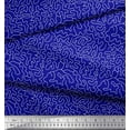 thumbnail image 2 of Soimoi Blue Cotton Voile Fabric Abstracts Abstract Print Fabric by the Yard 42 Inch Wide, 2 of 3