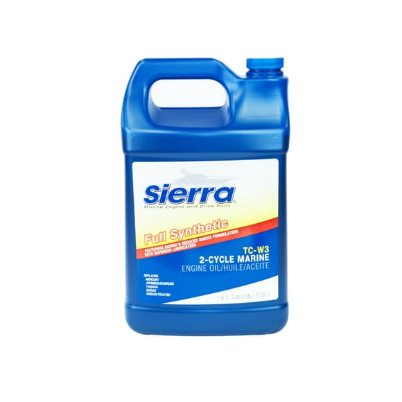 Sierra Marine Huile 18-9540-3 Marine Series; TC-W3; Full Synthetic; 1 Gallon Pichet; Simple; Huile Moteur Marine à 2 Cycles; Certifié NMMA