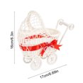 thumbnail image 5 of Wicker Stroller Basket, Doll Carriage Candy Basket, Candy Storage Party Decor, Multi Functional Storage Basket Cute Rural Decor For Weddings Party Festivals, for Candies, Fruits, and Flowers, 5 of 5