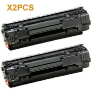AceToner (TM) 2PCS Compatible Toner Cartridge CB435A (35A) Compatible Remanufactured for HP CB435A Black LaserJet P1006
