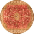 thumbnail image 1 of Ahgly Company Indoor Round Medallion Orange Traditional Area Rugs, 4' Round, 1 of 1