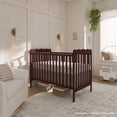 thumbnail image 3 of Dream On Me Carson Classic 3-in-1 Portable Crib in Espresso, Removable Wheels, Converts from Baby Crib to Toddler Bed, Day Bed and Kids Sofa, Three Adjustable Mattress Height Positions, 3 of 10