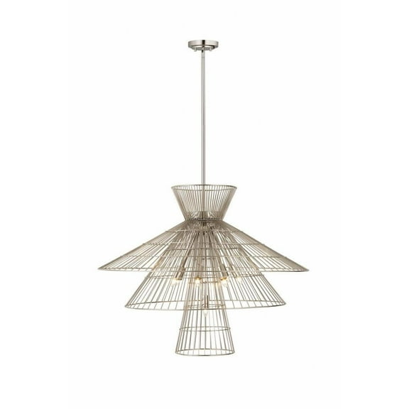 8 Light Chandelier-Polished Nickel Finish Bailey Street Home 372-Bel-4529476