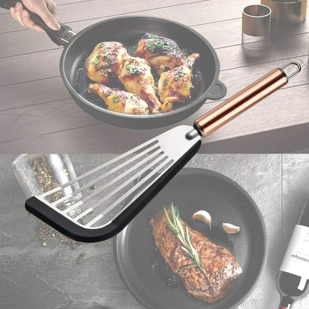 Fish Spatula With Silicone Edge FENGCHEN Fish Spatula Nonstick