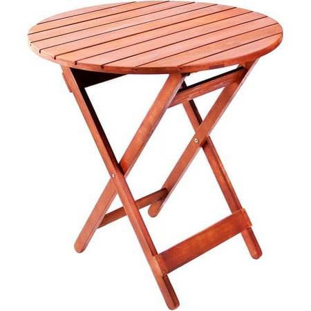 Folding Wooden Bistro Table, Multiple Colors