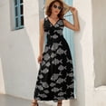 thumbnail image 6 of White on Black Aholehole Sleeveless Dress summer dress for women prom dresses elegant evening dresses for women, 6 of 6