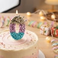 thumbnail image 5 of One First Birthday Candle Glitter Number 0 Cake Topper with Crown Accent for Birthday Party Celebration, 5 of 5