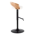 thumbnail image 3 of Grotto Adjustable Bar Stool, Black Bar Stools, Bar Chairs, Swivel Bar Stools, Bar Stools Set of 2, 3 of 8
