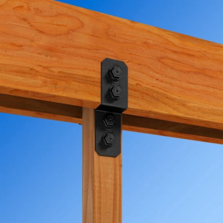 Simpson Strong Tie APVDJT2-4 Outdoor Accents Avant Collection 3 in. ZMAX, Black Powder-Coated Deck Joist Tie for 2X, 24-Pack